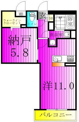 LIGHT  HOUSE 503号室 間取り