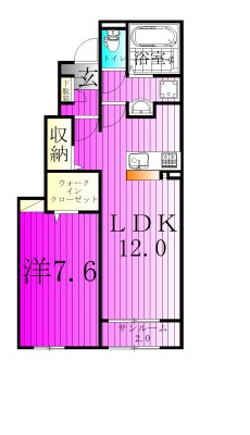 アルバスターⅡ 102号室 間取り