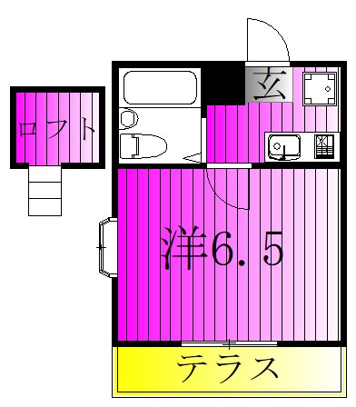 柏ハウス 101号室 間取り