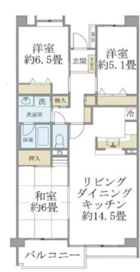 ＩＳＭ南柏 503号室 間取り