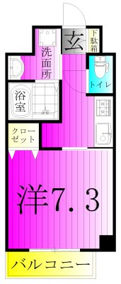 アルバーロ　イーリス 502号室 間取り