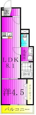 AJ北松戸Ⅱ 102号室 間取り