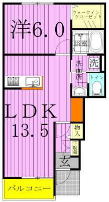 エブリパーク 101号室 間取り