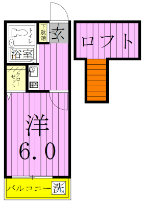 サンパレス松戸 101号室 間取り