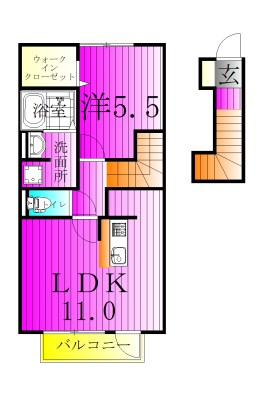 サンルミエールＣ 202号室 間取り