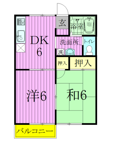 セジュール鎌ケ谷 201号室 間取り