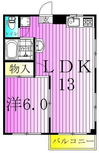 サンライズ・コーポ足立 間取り図