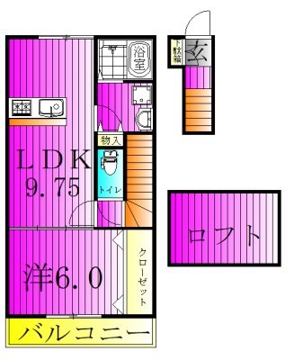 フェリーチェⅡ  202号室 間取り