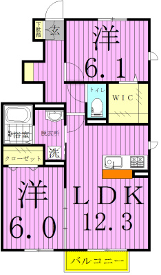 あさひ参番館 101号室 間取り