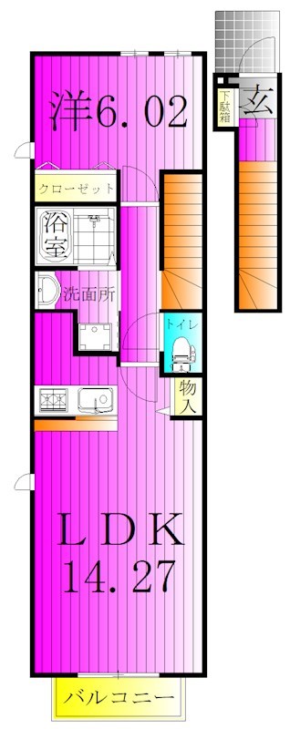 イーストヒルⅡ 202号室 間取り