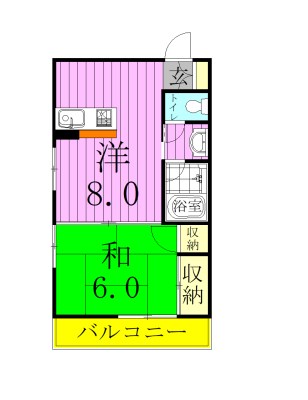 鶴見ハイツ 302号室 間取り