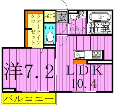 クレールＸ 間取り図