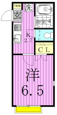 シーダーベルクＢ 間取り図