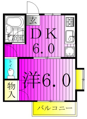 アスール・レイ南流山 203号室 間取り