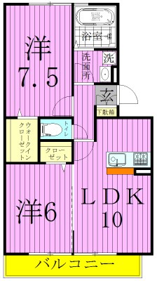 ヴェルドミール２ 間取り図