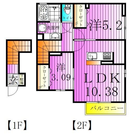 エスケーハイツ 間取り図