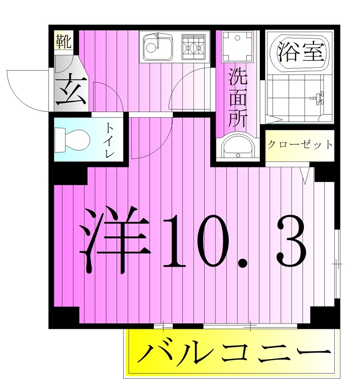 オプンティア大師前 間取り図