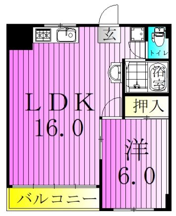 サンライズ・コーポ足立 間取り図