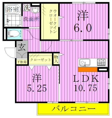 スカイハイム２ 間取り図