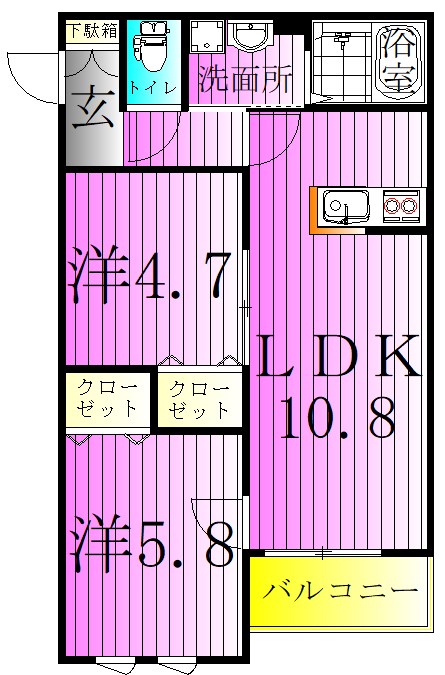 ヴィラＭ3 間取り図