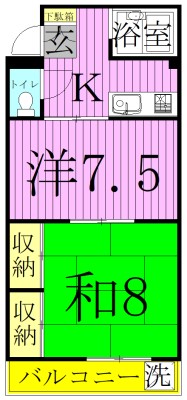 Ｆマンション 間取り図