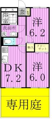 セントラルハイツⅠ 101号室 間取り