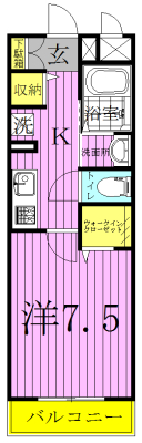 ラフィネおおたかの森  203号室 間取り