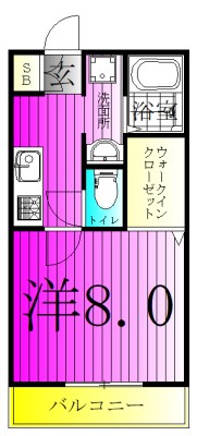 サンモール・Ｓ 102号室 間取り