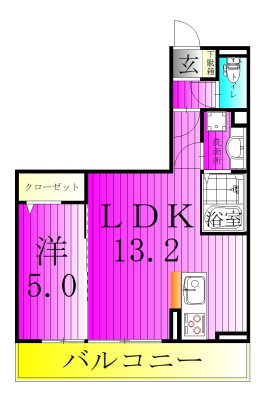 アルフォーレ 306号室 間取り