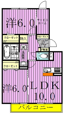 リバーサイドヴィラ　ハピネス 205号室 間取り