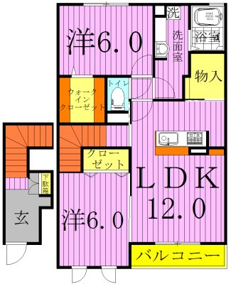 スカイヒル 203号室 間取り