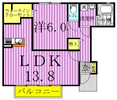 ポルテボヌールⅡ 103号室 間取り