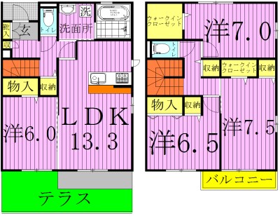 メビウスＤ 101号室 間取り
