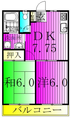 雅壱番館 105号室 間取り