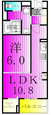 コントレイル 302号室 間取り