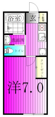 エクセルメゾンB 104号室 間取り