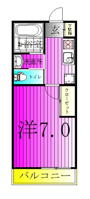 エクセルメゾンB 105号室 間取り