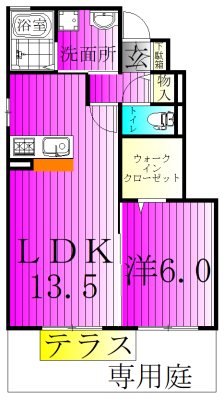 プランドールＡ棟（手賀の杜） 103号室 間取り