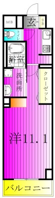 ラピスラズリ 503号室 間取り