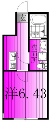 ベルン 101号室 間取り