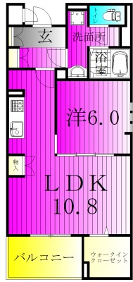 コントレイル 101号室 間取り