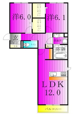 ハイピクチャー　A棟 201号室 間取り