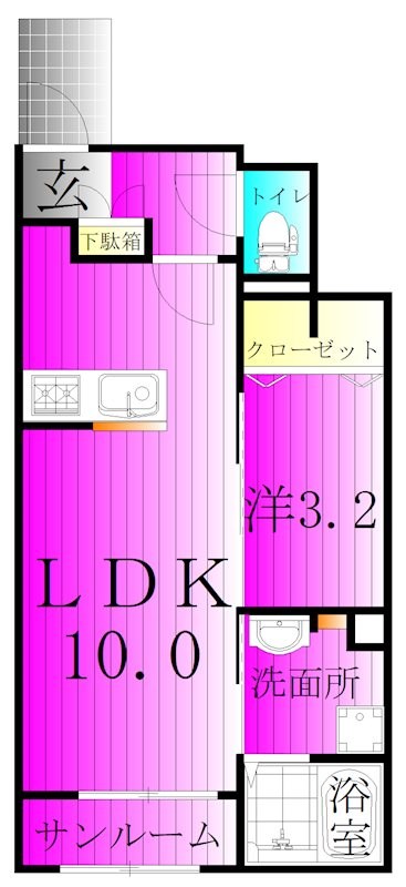 レジデンス　カサノⅣ 102号室 間取り
