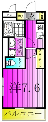 ラ・ポーズ 307号室 間取り