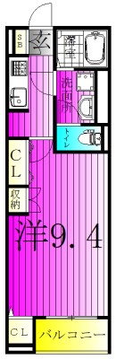 エレガントカーサⅢ 404号室 間取り