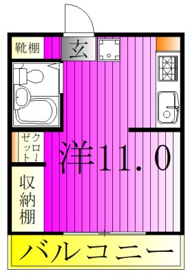 アルジェント 302号室 間取り