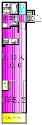 アルカンシエル柏 104号室 間取り