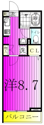 ブンズブレーン  202号室 間取り