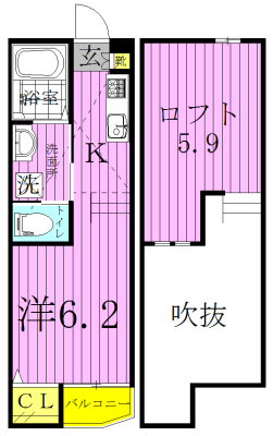 フェイストハイツ 202号室 間取り