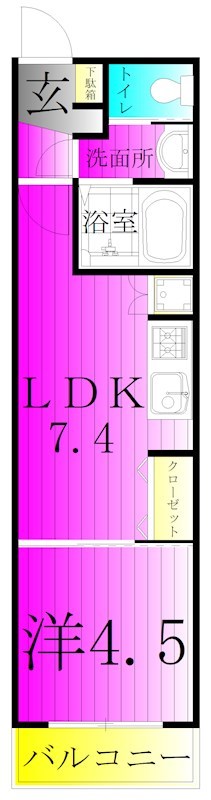 アルカンシエル柏 402号室 間取り